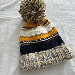 Cute blue and gold Knit Hat